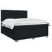 vidaXL Boxspringbed met matras, zwart, 140 x 200 cm, gestoffeerd