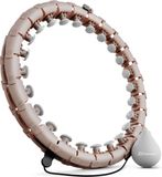 Hop-Sport Hula Hoop HS-106HH, met gewicht en 24 noppen, verstelbaar, beige