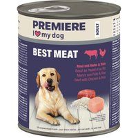 PREMIERE Best Meat natvoer hond, adult Rund met kip en rijst 6x800 g