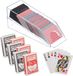 Relaxdays Porte-cartes - 2 pièces - transparent - noir - plastique