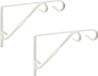 Nature Muurhaak / plantenhaak - 3x stuks - wit - voor plantenpotten - geplastificeerd verzinkt staal - 18.5 x 30 cm - hanging basket haak