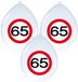 Folat Bv 65 jaar thema ballonnen - verkeersbord - 8 stuks