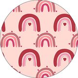 Bonateks, Ronde digitaal bedrukte muismat, antislip onderkant, voor kantoor en thuis, diameter: 22 cm