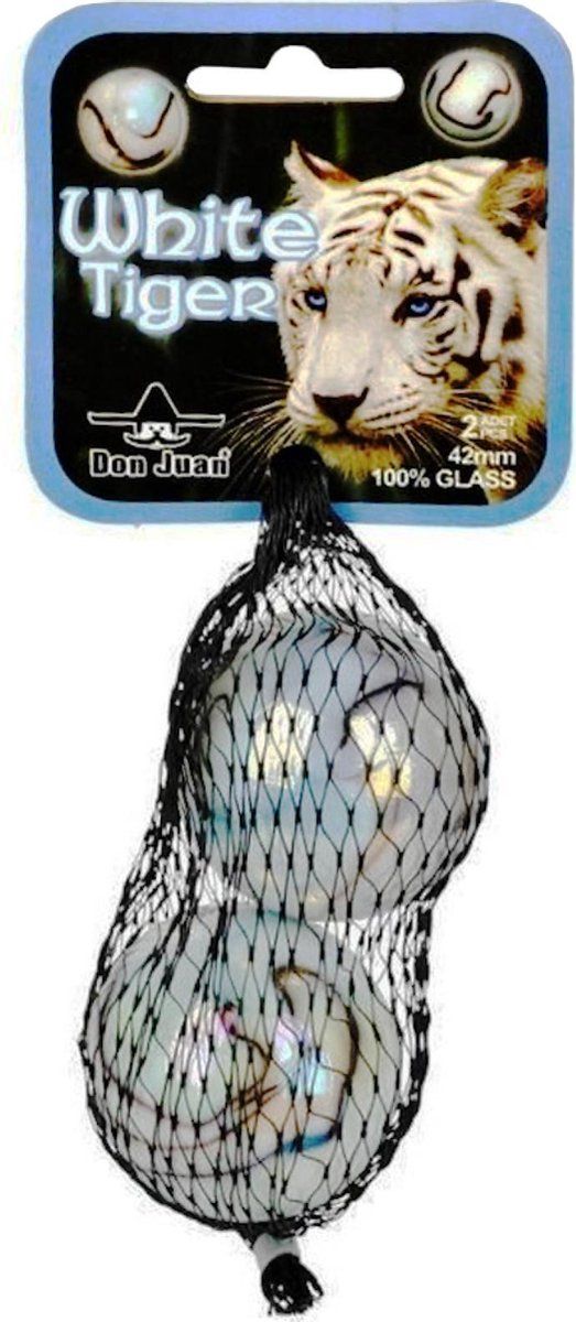 Don Juan Knikkers megabonken white tiger 2 stuks - Hout - Multi