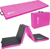 eyepower Gymnastiekmat - 5cm Thick 180x60 Foldable Gymnastics Mat for Home - Soft Gymnastics Mat - Floor Mat Training Mat - Pink