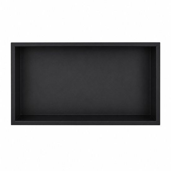 Eavy - Inbouwnis Badkamer Zwart - 60x30x10 cm - RVS