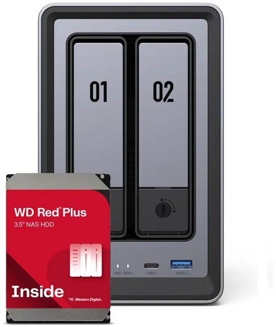UGREEN NASync DXP2800 + 2x WD Red Plus 4TB HDD
