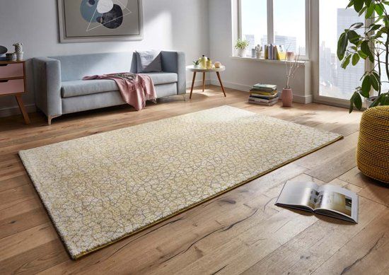 Mint rugs Modern Design Vloerkleed Dream 102771 80x150 cm Geel & Goud