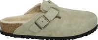 Birkenstock BOSTON SHEARLING SUEDE - Dames pantoffelsHeren pantoffels - Kleur: Taupe - Maat: 42