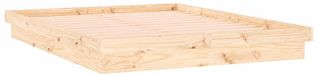 Maison Exclusive - Cadre de lit à LED sans matelas 160x200 cm bois massif