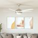 VidaXL Plafondventilator met lamp 128 cm wit