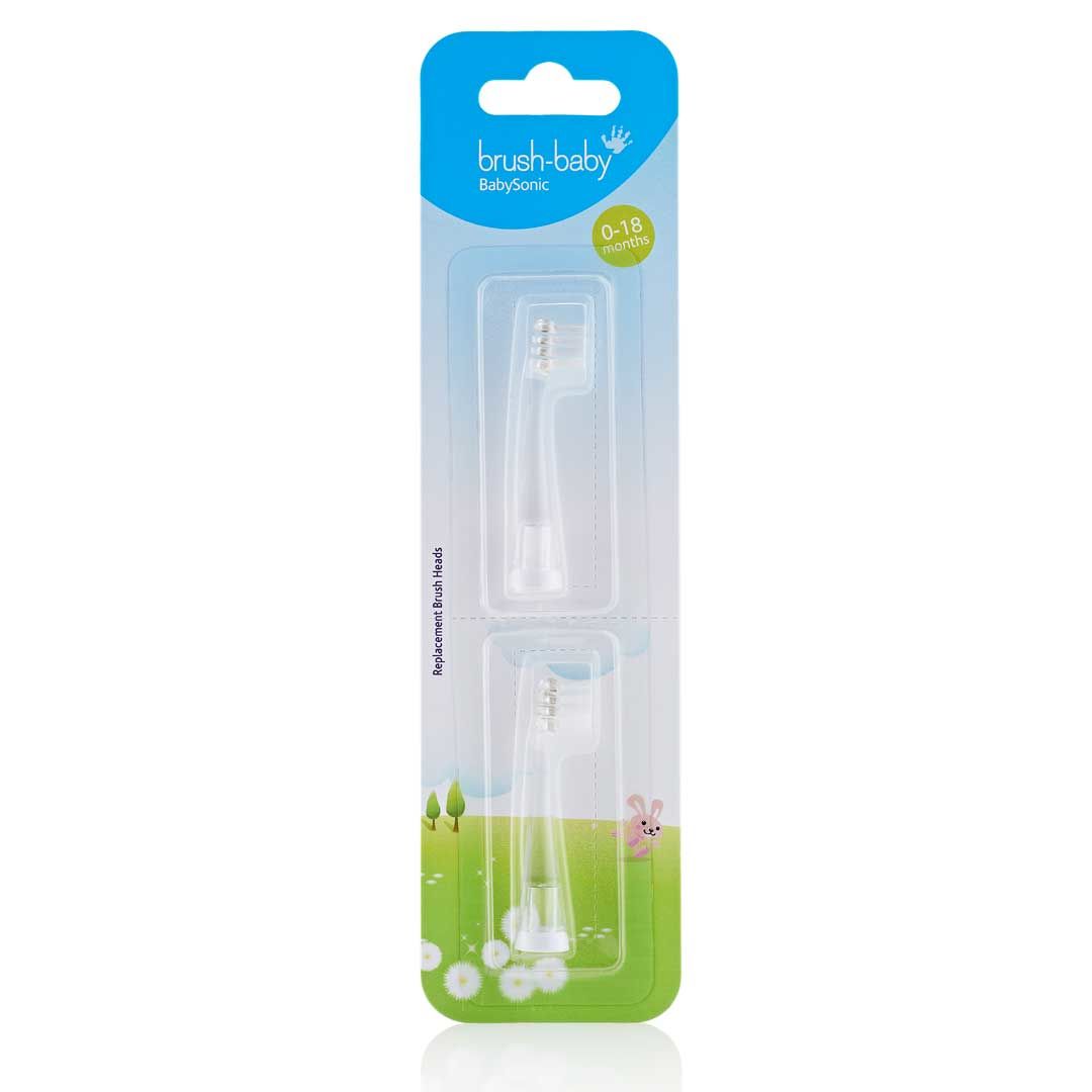 Brush-Baby BabySonic Opzetborstels - 2 stuks - Transparant