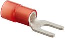 NSI Nylon Insulated Spade Terminal, 8 Wire Size, 1/4" Stud Size, 0.472" Width x 1.264" Length, Tan