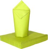 Givi Italia Feestelijke servetten - 25x - limegroen - 3 laags - 33x33cm
