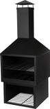 Ambiance Sfeerhaard met Brandwerend Staal 44 x 44 x 118 cm Zwart