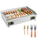 VEVOR Elektrische grillplaat voor commercieel koken, 4400 W, instelbare temperatuur 50-300 °C, werkblad 725 x 400 mm, van roestvrij staal