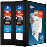 Avery Robuust 3-ringband met 3 ringen, 7,6 cm one-touch-ringen, voor papier van 21,6 x 27,9 cm, 2 zwarte mappen (79873)