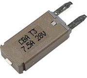 Hansor Circuit Breaker Mini, type 3. Manual Reset, 7,5A CBA3 Series 7,5A Zekeringautomaat standaard vlakzekering 7.5 A Bruin