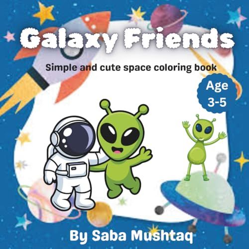 Galaxy Samsung Galaxy Friends Coloring Book for Kids Ages 3-8