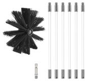 Kit de nettoyage de cheminée avec brosses et tiges