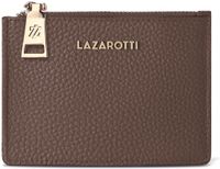 Lazarotti Bologna Leather Zip Etui Kaarthouder Taupe