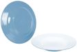 Bo-Camp assiette creuse bicolore mélamine 4 pièces bleu