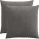 vidaXL - Kussensloop - 2 stuks - ALMELO - Donkergrijs - 70 x 70 cm - corduroy
