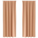 vidaXL Rideaux occultants à œillets 2 pcs Beige clair 260 x 140 cm