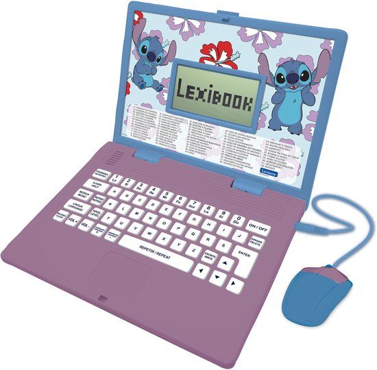 Lexibook Stitch Tweetalige educatieve laptop met 124 activiteiten (EN/PT)