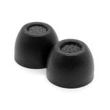 Comply TrueGrip Pro Premium Memory Foam Oortelefoon Tips voor Samsung Galaxy Buds True Wireless Oordopjes - Secure Fit Tips met TechDefender (Medium, 3 paar) Zwart