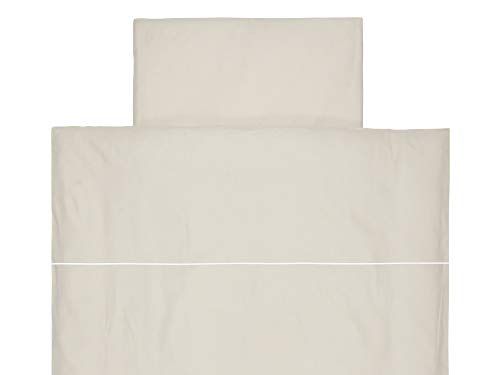 KraftKids Beddengoedset linnen natuur bruin hoofdkussen 40 x 60 cm en dekbed 135 x 100 cm, dekbedovertrek van katoen, handgemaakt beddengoed gemaakt in de EU