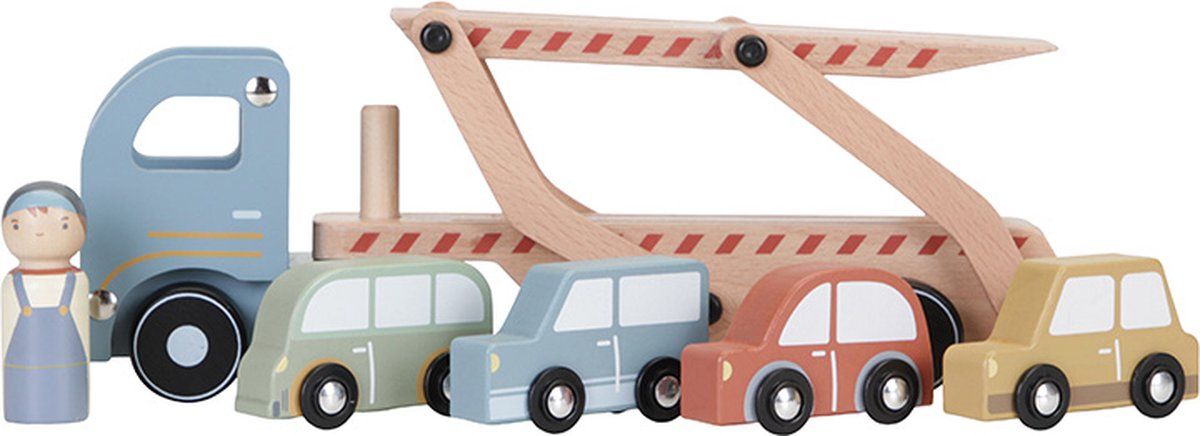 Little Dutch Houten Truck - FSC - Blauw/Naturel - Unisex