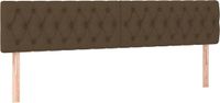 vidaXL Hoofdbord Stof Donkerbruin 180x7x78/88 cm