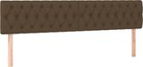 vidaXL Hoofdbord Stof Donkerbruin 180x7x78/88 cm