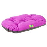 Ferplast Relax Hondenbed, Kussen voor Grote Honden, Kattenbed, Mat voor Kennels en Auto's - Wasbaar - Gemaakt van Katoen met Zachte Vulling, 85 x 55 cm. Paars