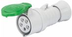 Gewiss CONNECTEUR HP - IP44/IP54 - 3P+E 16A >50V >300-500HZ - VERT - 2H - BORNES À VIS, GW62708H