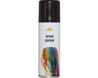 Folat Fiestas Guirca Carnaval verkleed haar verf/spray - zwart - spuitbus - 125 ml