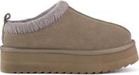 Colors of California Eggy Platform Bold Stitching Bottines Femme Taupe Suède
