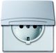 Busch-Jaeger ABB Busch-Jaeger Wandstopcontact voor Alle Weersomstandigheden IP44 Aluminium