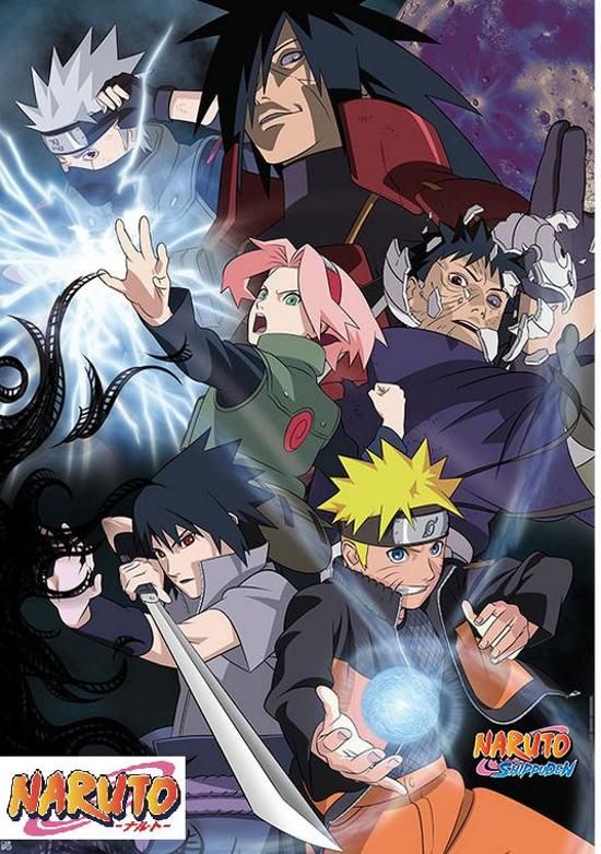 Naruto Shippuden Group Ninja War Poster 91x61cm - Multicolor