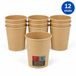 Spies Trading Bekers en glazen 240 ml – 12 Stuks – Koffiebekers voor Warme en Koude Dranken – Wegwerpbekers voor Feestjes, Kantoor en Evenementen – Bruin