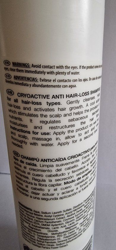 Shampoo Cryogen Montibello - 300 ml - Unisex