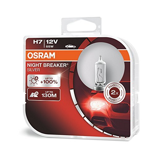 Osram Night Breaker Silver H7, +100% meer helderheid, halogeen-koplamp, 64210NBS-HCB, 12V personenauto, duo-box (2 lampen)