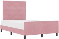 vidaXL Boxspringbed met hoofdeinde Roze 120 x 190 cm Fluweel