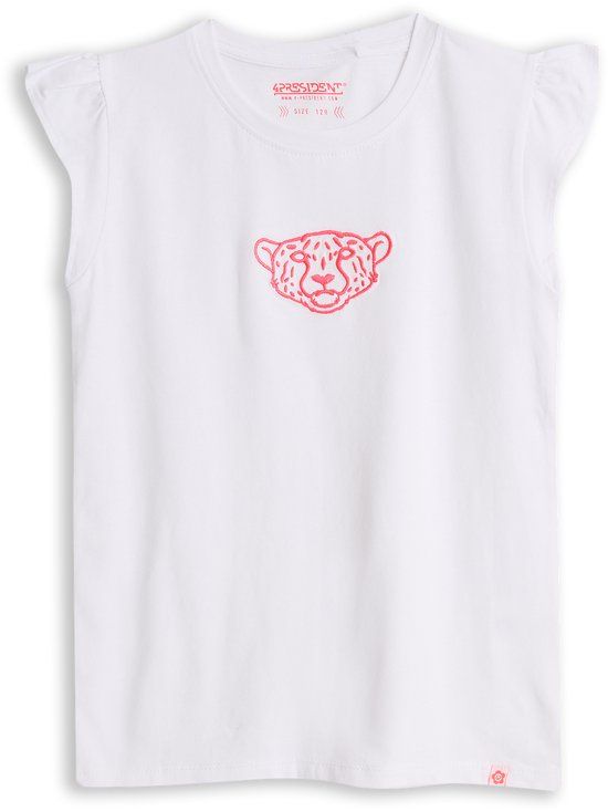 4PRESIDENT T-shirt meisjes - Bright white - Maat 104