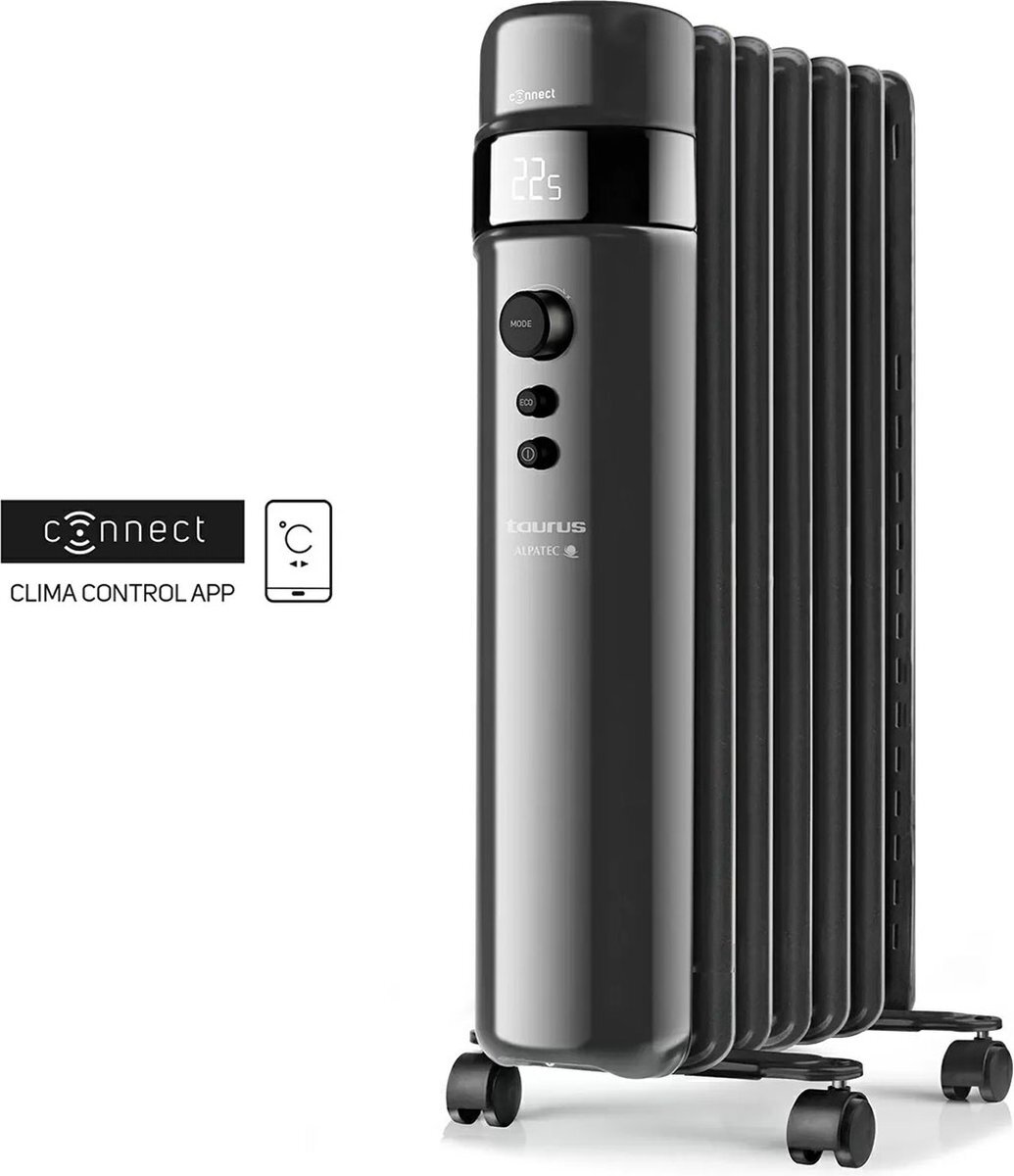 Taurus ALPATEC - Aangesloten oliebadradiator 1500w zwart - agadir connect 1500