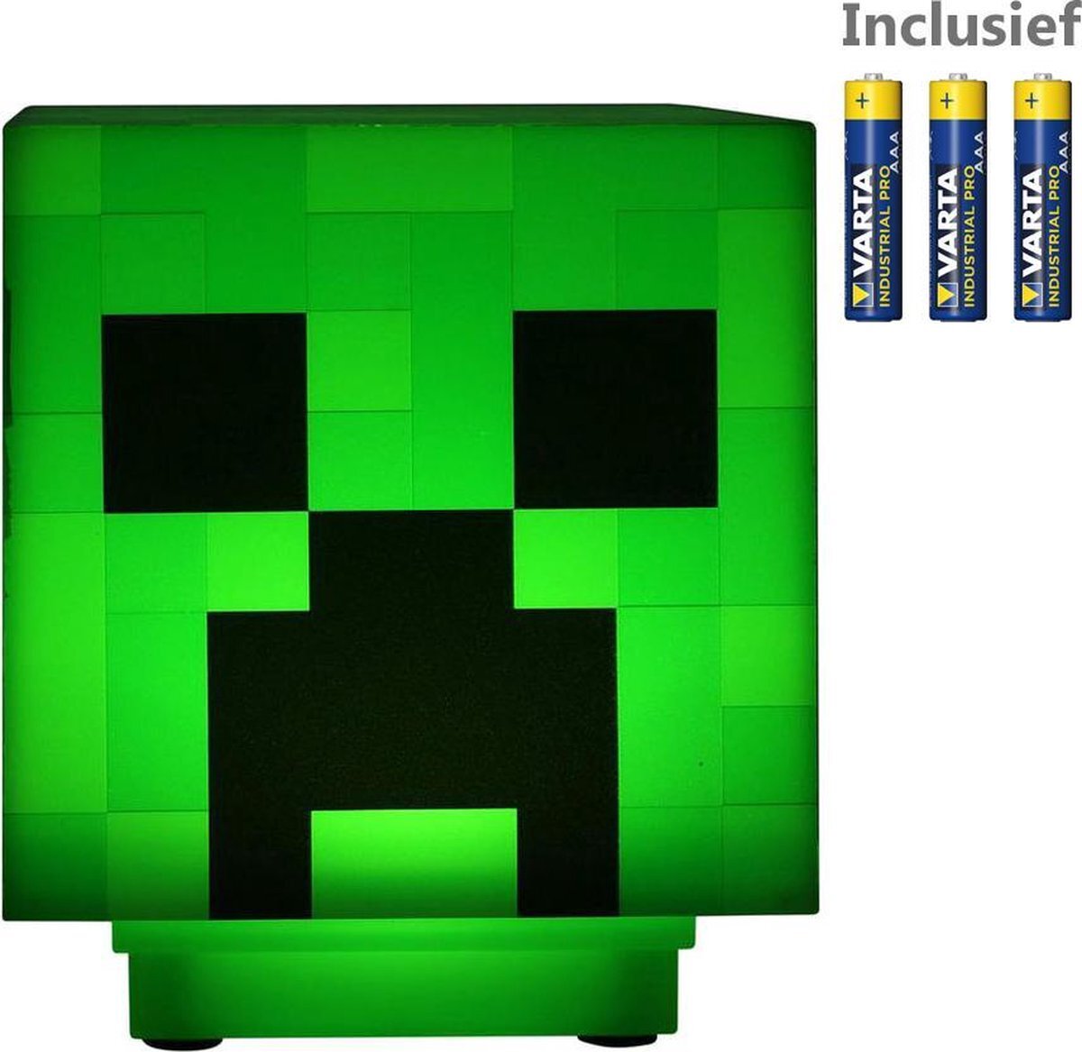 Paladone Minecraft Creeper Lamp met geluid - Incl. 3 AAA Batterijen