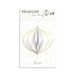 Draeger Paris - Boule en papier blanc - nid d'abeille blanc - finition paillettes dorées - décoration de Noël - 8 x 14 cm -