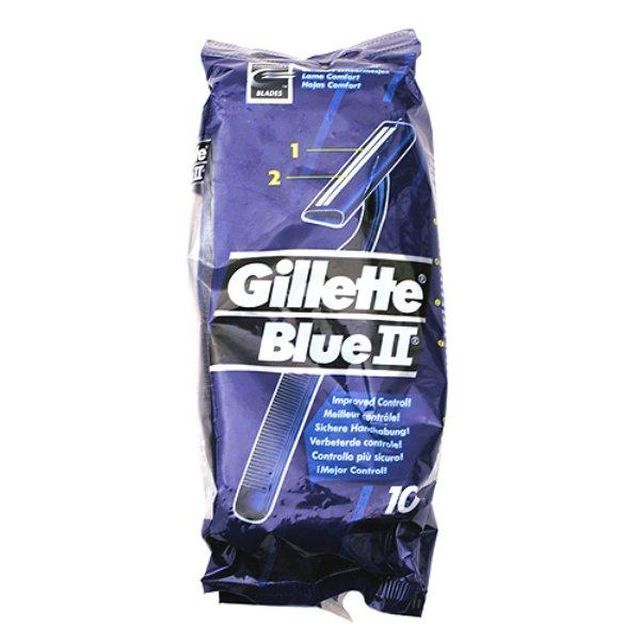 Gillette Blue II - Scheerapparaat voor Mannen - Blauw - 10 stuks