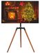 Support TV, inclinable, pour montage au sol, grand, 75x53x145 cm